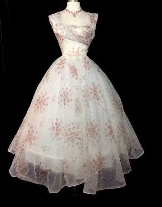 NiceVestidos - Robe de soirée longue en tulle fleuri rose, robe de soirée Nv5637