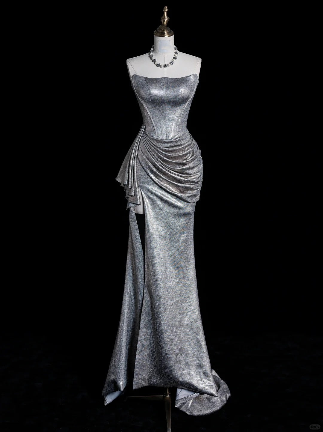 ✨Silver Shiny Elegant Gorgeous Long Sequin Mermaid Slim Floor-Length Ball Gown Evening Gown Party Dress nv4201