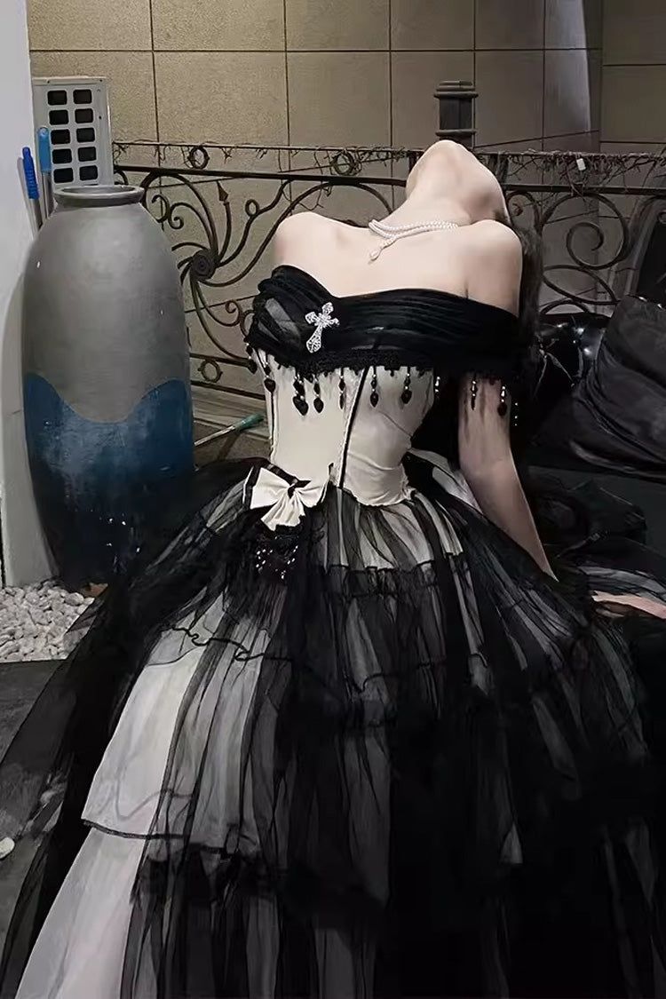 Robe longue rétro style nouvelle robe d'anniversaire magnifique NV6498