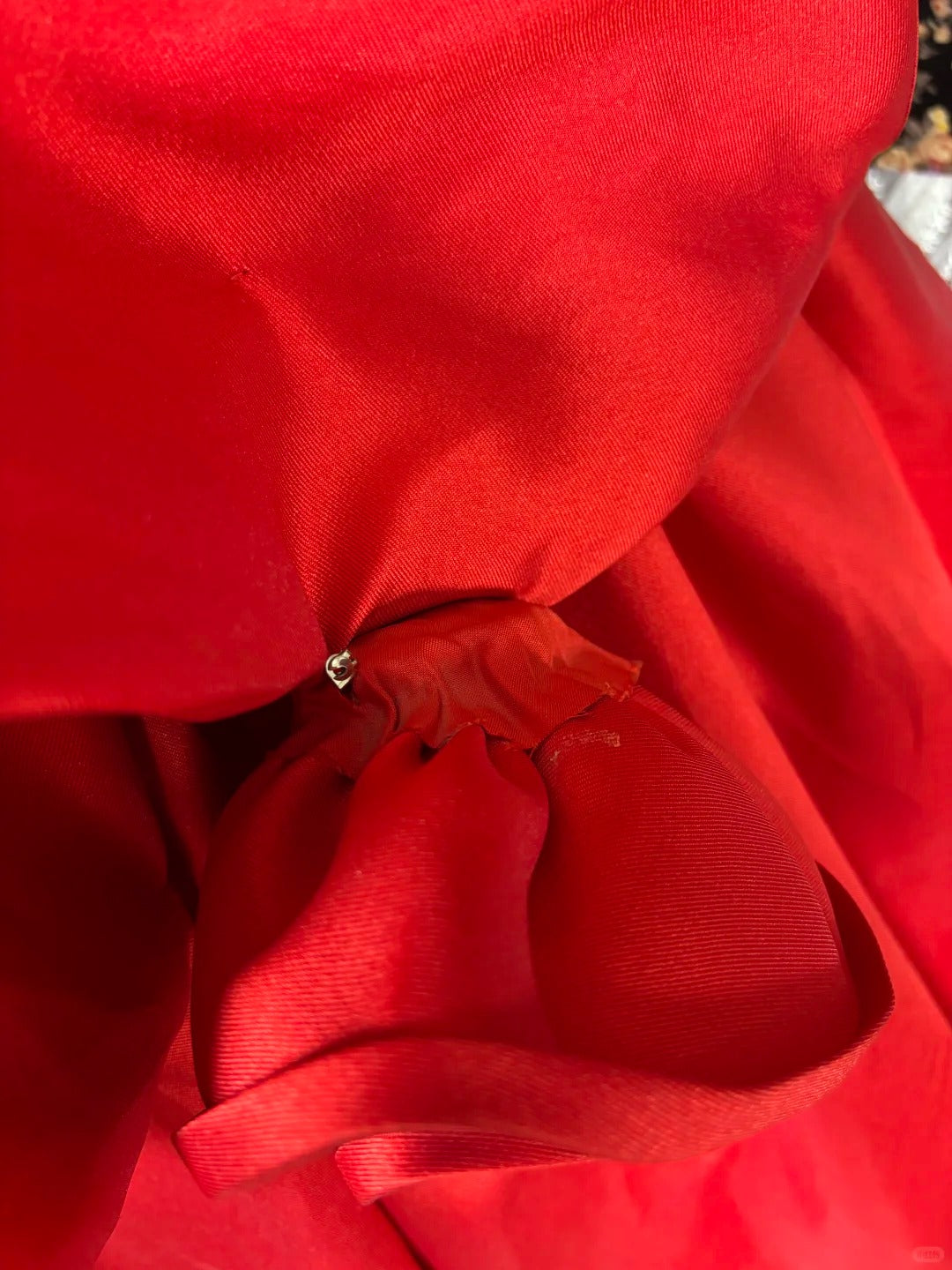 Red floral princess long satin ball gown evening dress quinceanera dress nv4653