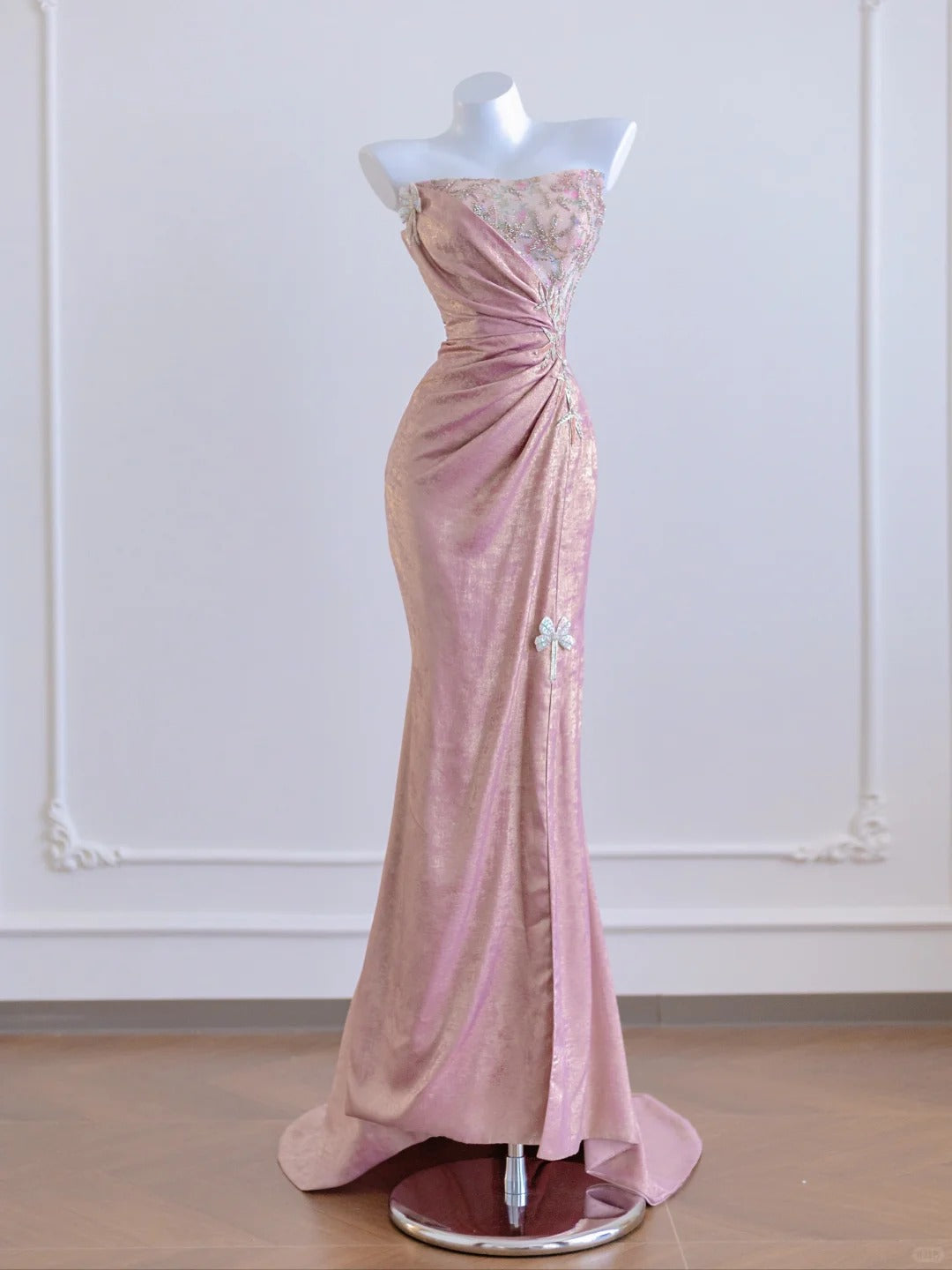Pink fashion exquisite beaded long prom dress evening dress party dress nv4726