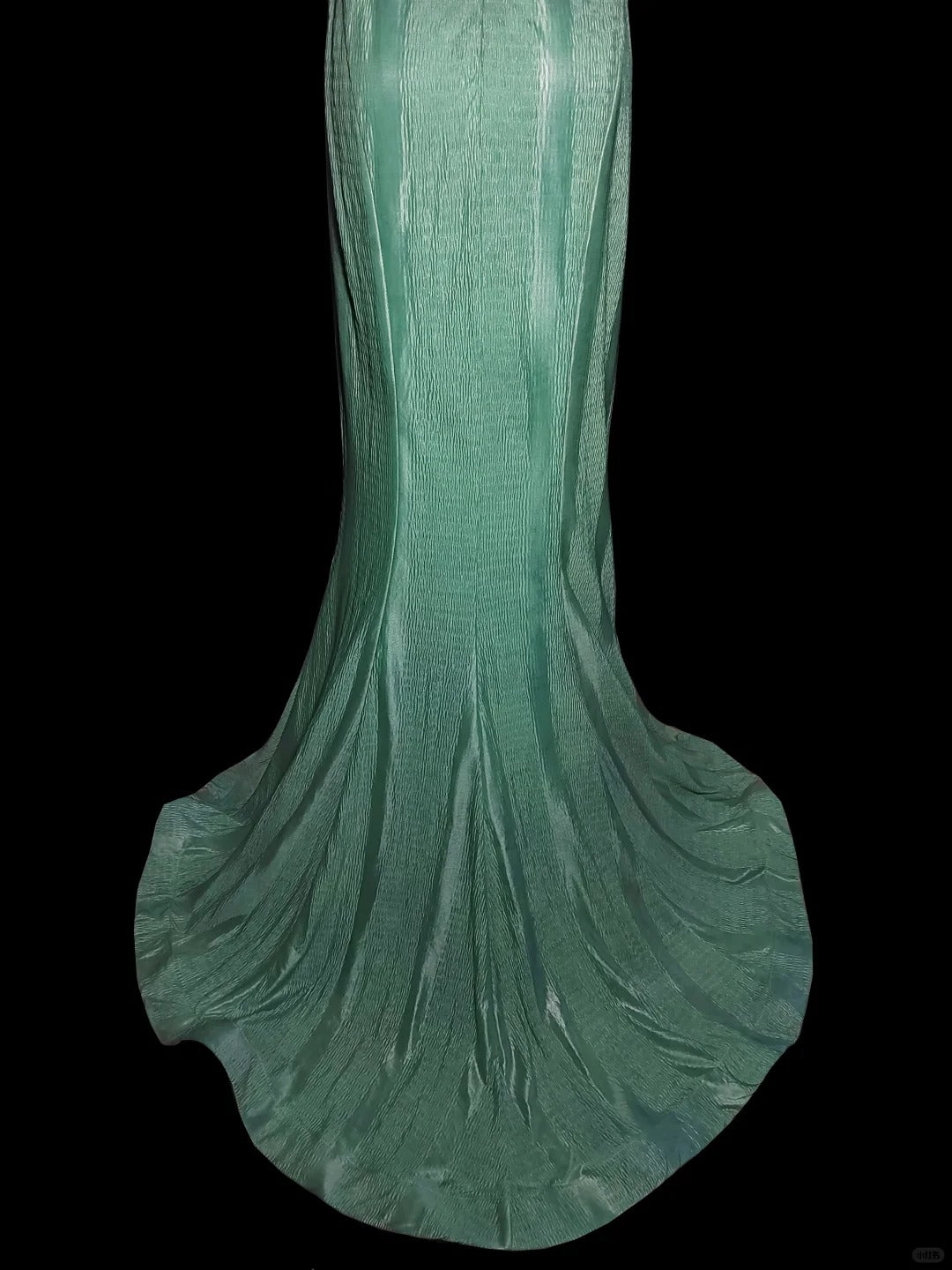 Mint Green Fashion Elegant V-neck Long Mermaid Slim Fishtail Skirt Satin Floor Length Train Ball Gown Evening Gown Party Dress Prom Dress nv3861