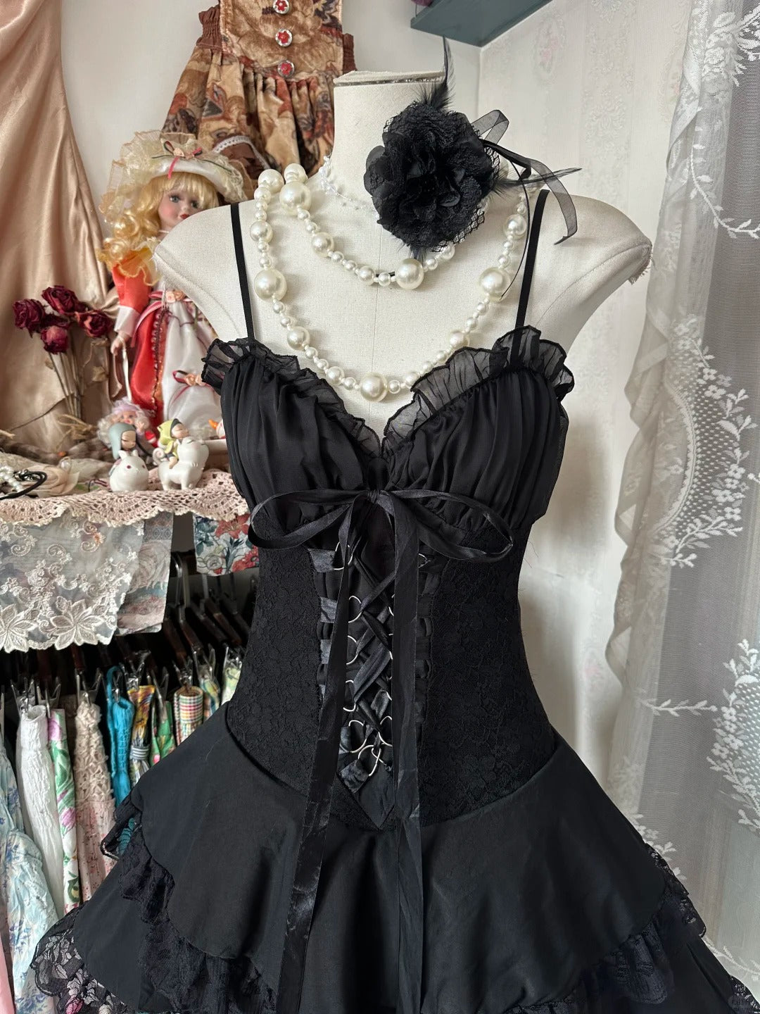 Black Vintage Short Tulle Homecoming Dress Prom Dress Party Dress nv4307