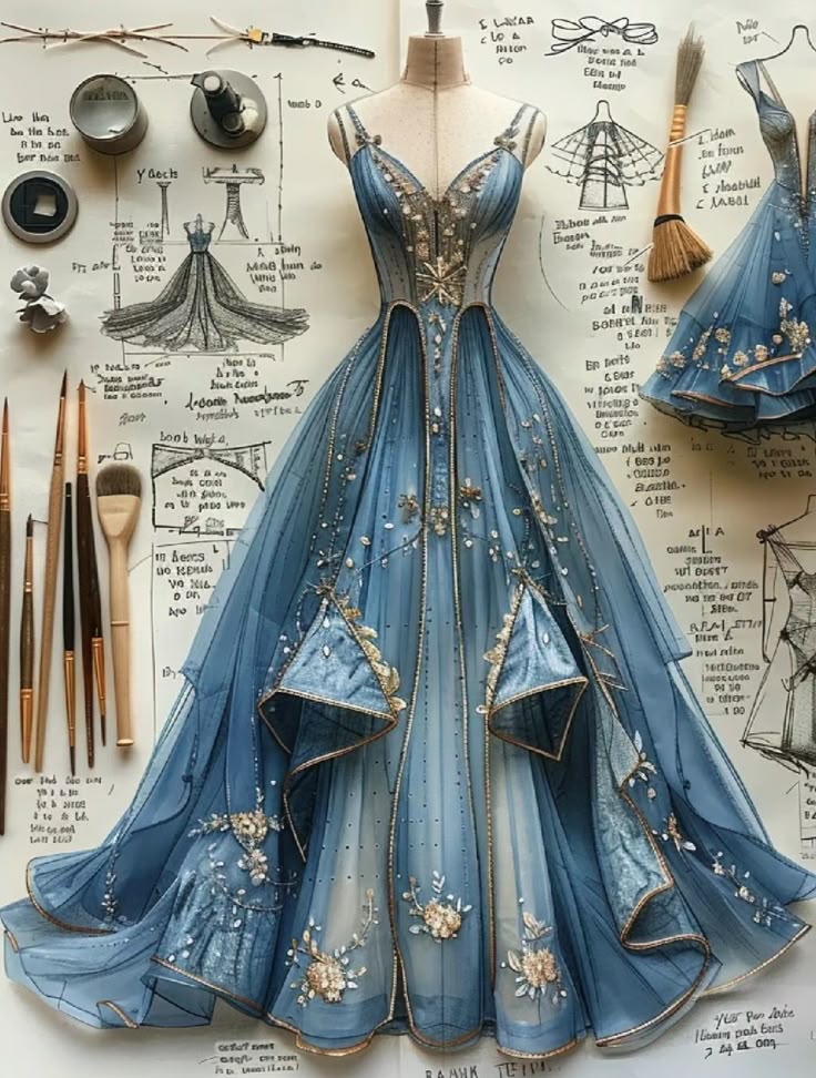 Blue Retro Fashion Applique Sweetheart Neck Exquisite Beaded Applique A-Line Spaghetti Strap Tulle Long Ball Gown Evening Dress nv3765