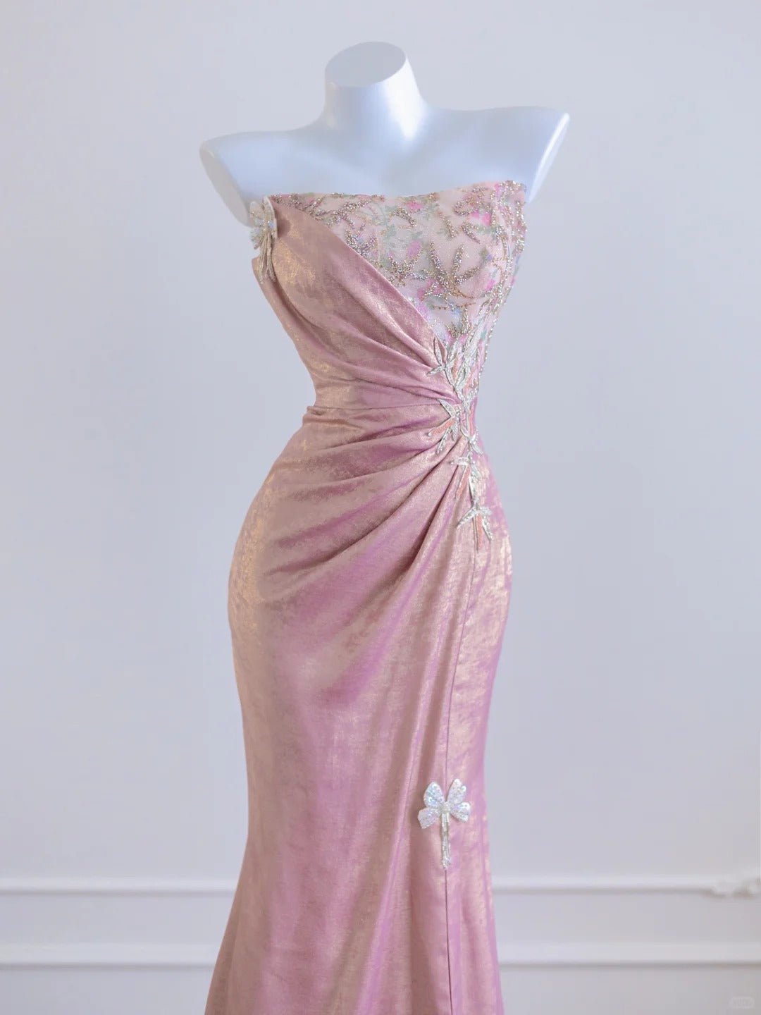 Pink fashion exquisite beaded long prom dress evening dress party dress nv4726
