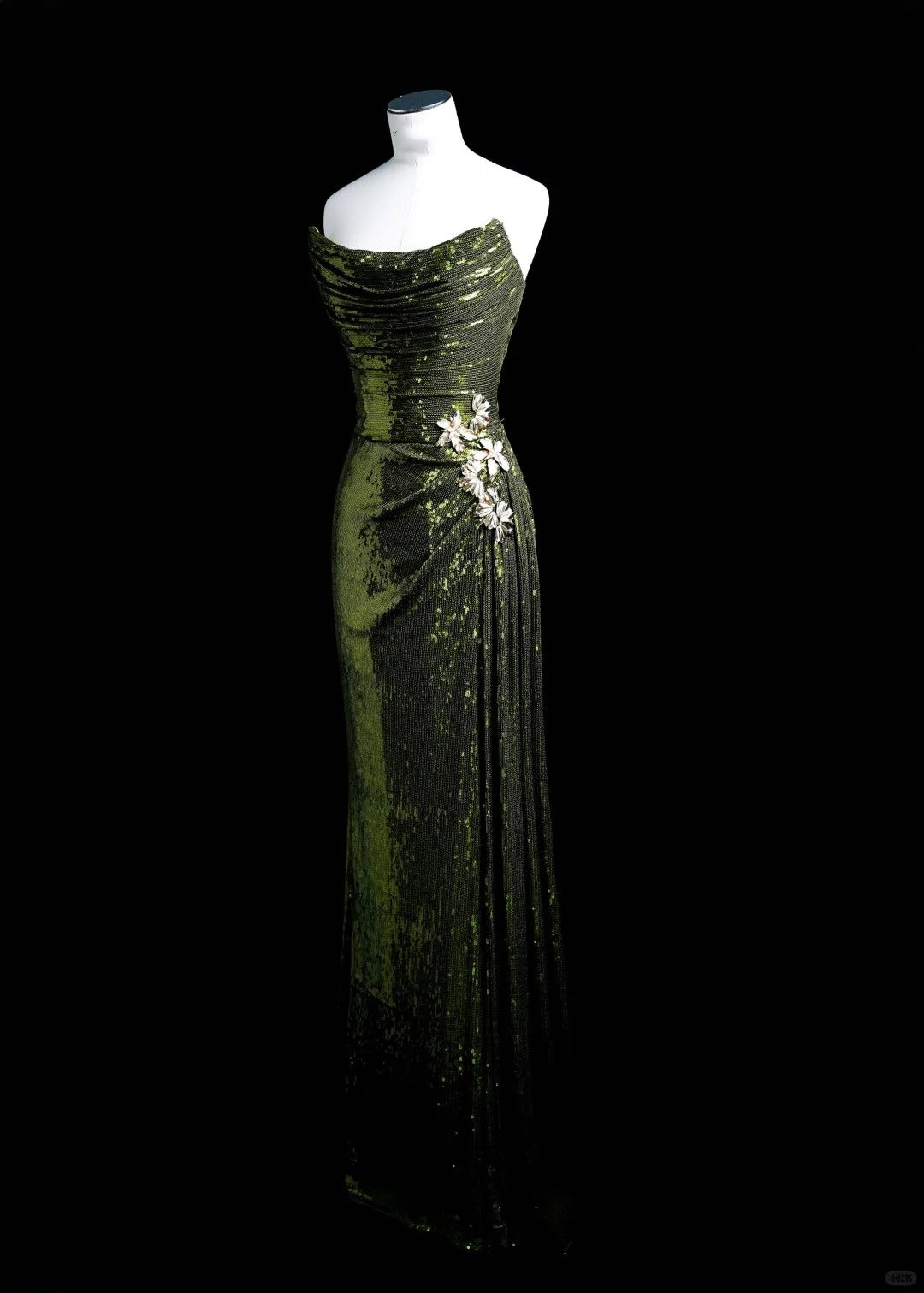 Green gorgeous sequins fashion long ball gown evening dress party dress nv4358