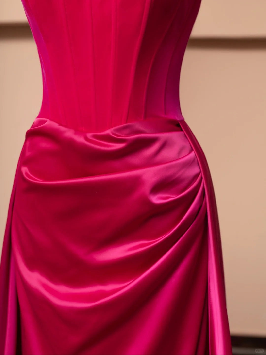 Pink Elegant Fashion Long Satin Prom Dress Evening Dress Party Dress nv4734