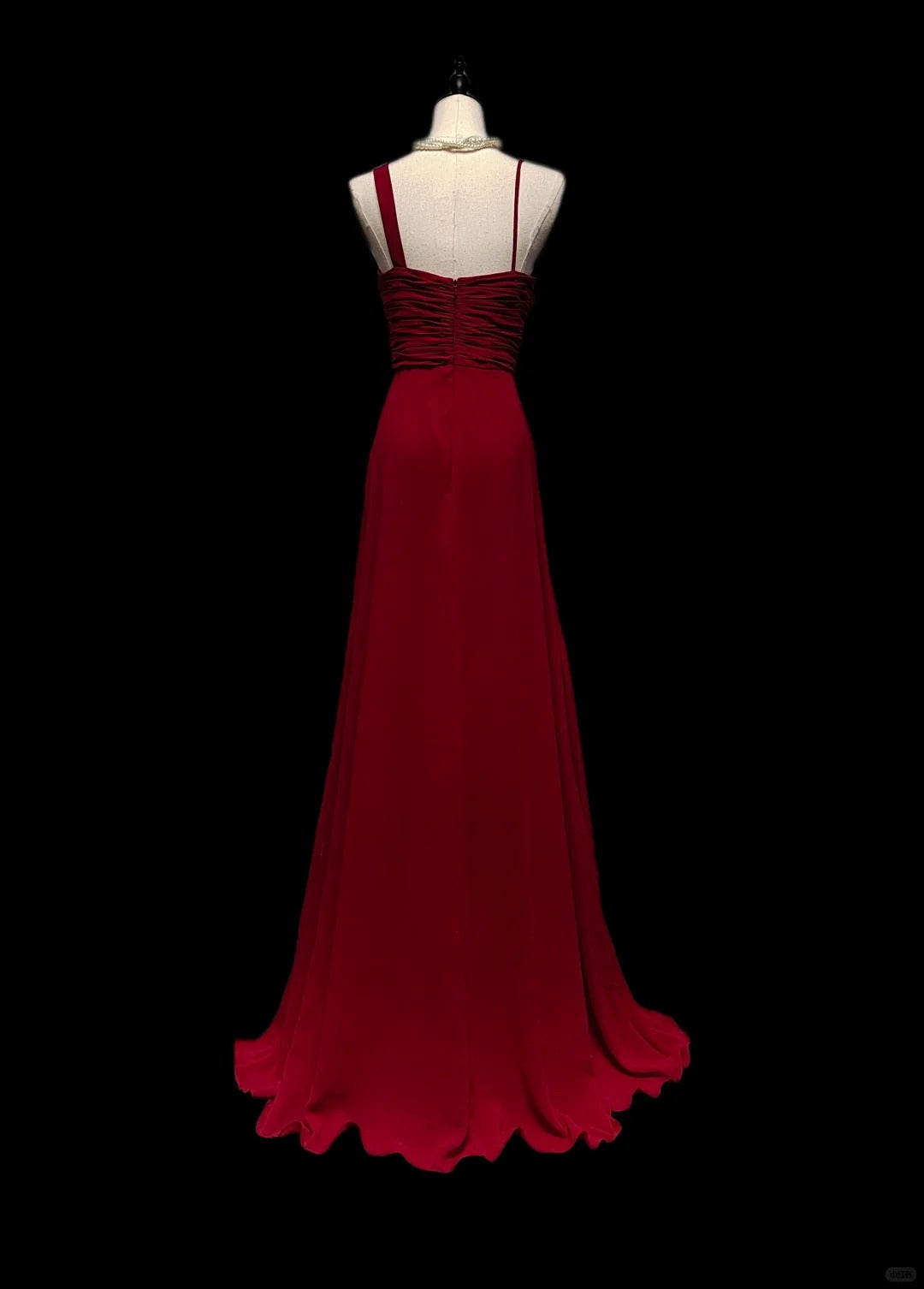Red Elegant Beautiful Exquisite Floral Long Floor Length Chiffon Tulle Ball Gown Evening Gown Party Dress Prom Gown nv3982