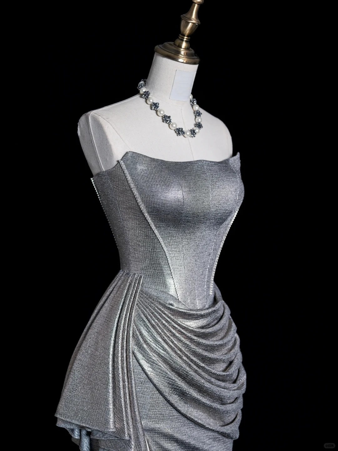 ✨Silver Shiny Elegant Gorgeous Long Sequin Mermaid Slim Floor-Length Ball Gown Evening Gown Party Dress nv4201