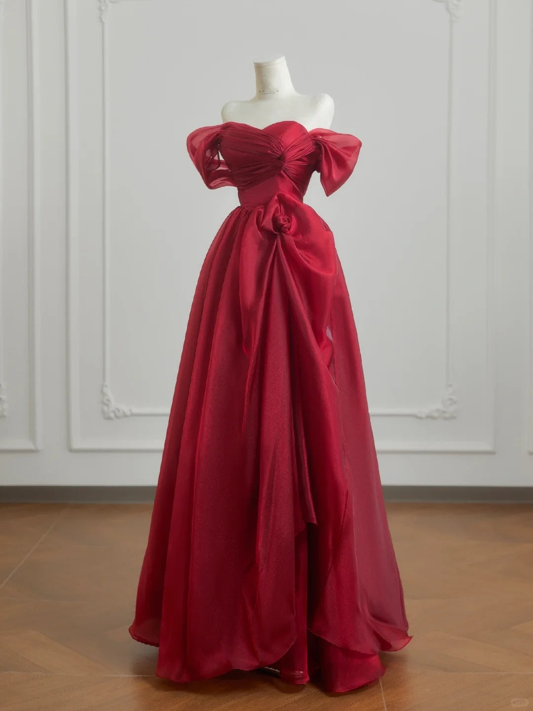 Red Elegant Long Tulle Prom Dress Evening Dress nv4953