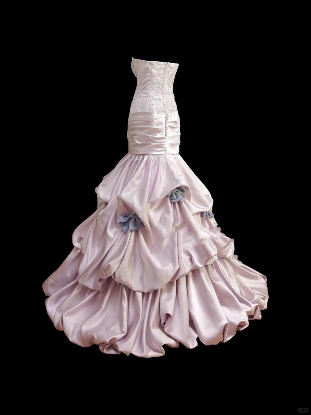 Pink Sweet Lace Bow Long Tulle Satin Princess Ball Gown Evening Dress Party Dress Adult Ceremony Dress Birthday Dress nv4199