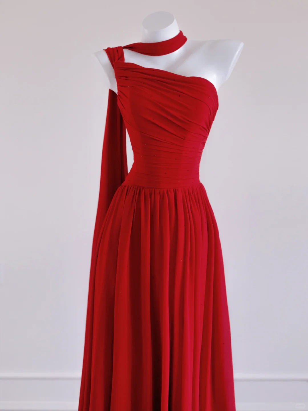 Red Elegant Fashion Long Bodycon Chiffon Prom Dress Evening Dress Wedding Guest Dress nv4973