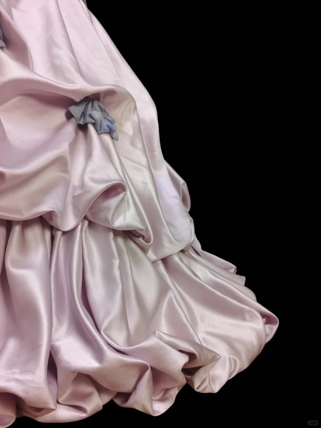 Pink Sweet Lace Bow Long Tulle Satin Princess Ball Gown Evening Dress Party Dress Adult Ceremony Dress Birthday Dress nv4199