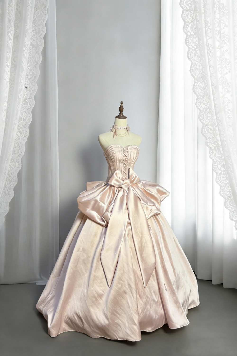 Robe de princesse vintage avec grand nœud décoratif NV6748