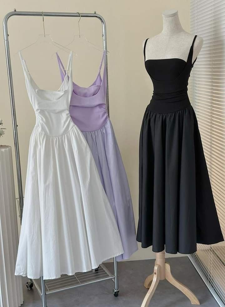 NiceVestidos-_Vintage Spaghetti Strap Waist-Slimming Swing Midi Dress NV5928