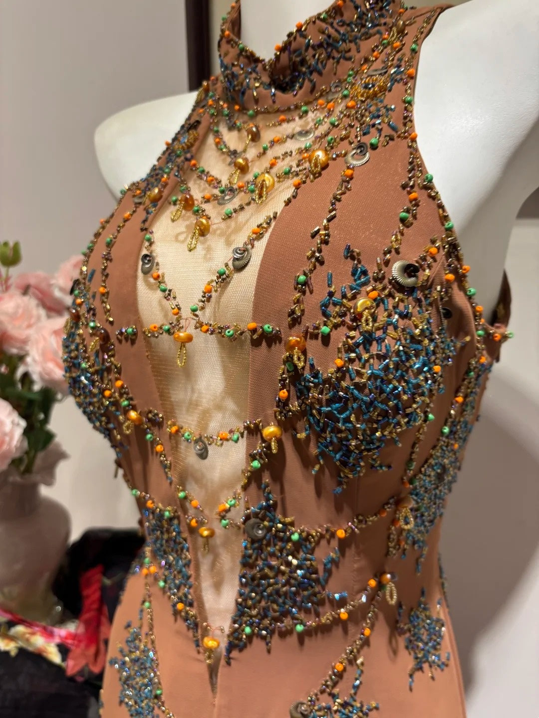 Robe longue de soirée rétro NV6443