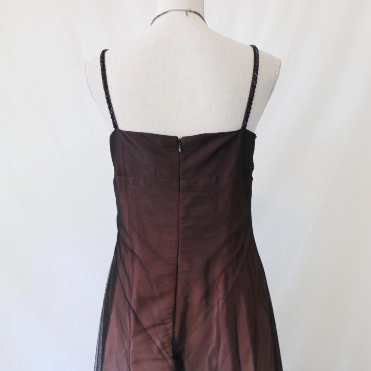 ✨Retro Empire Dress Pink Brown Exquisite Beaded Long Tulle Prom Dress Evening Dress Party Dress nv4993