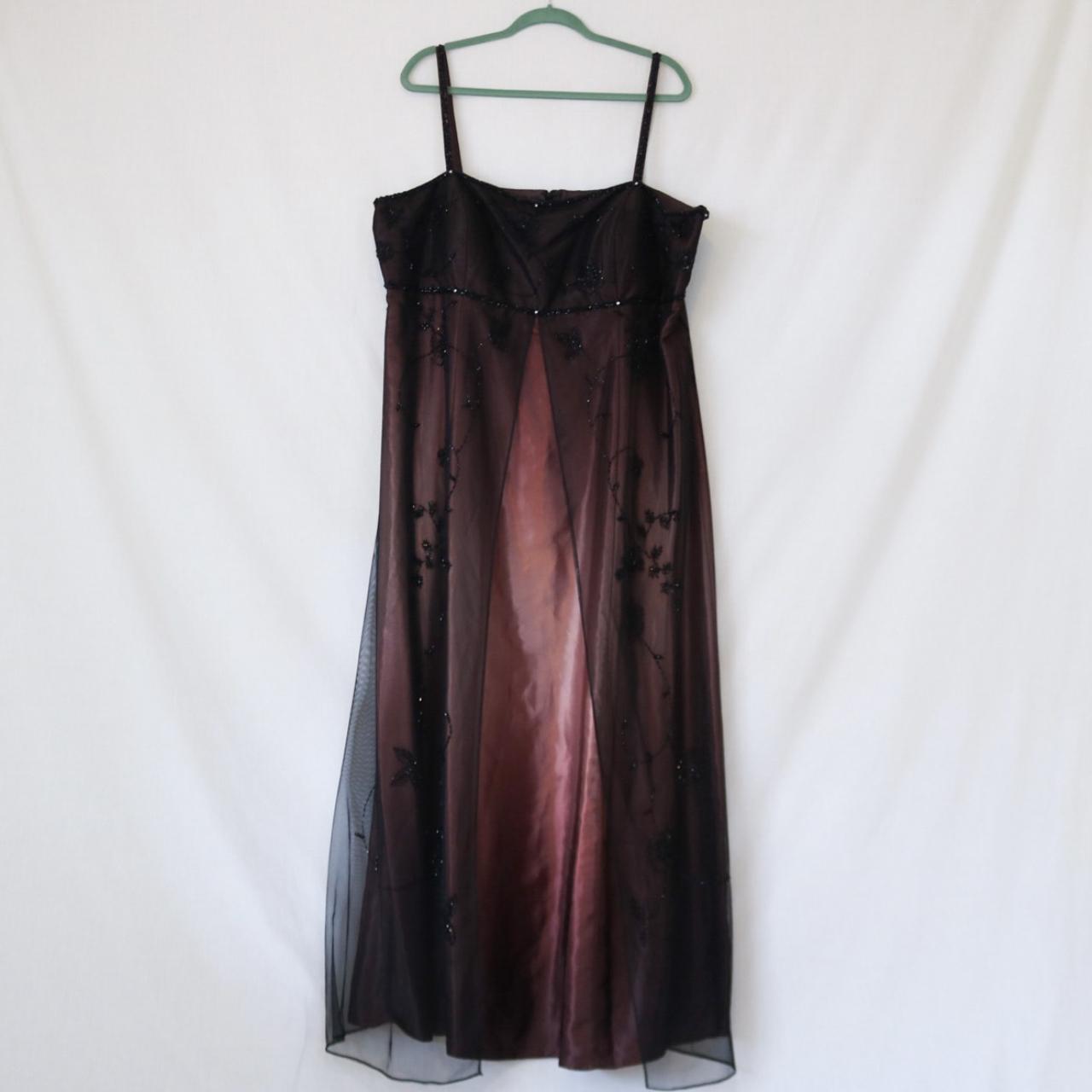 ✨Retro Empire Dress Pink Brown Exquisite Beaded Long Tulle Prom Dress Evening Dress Party Dress nv4993