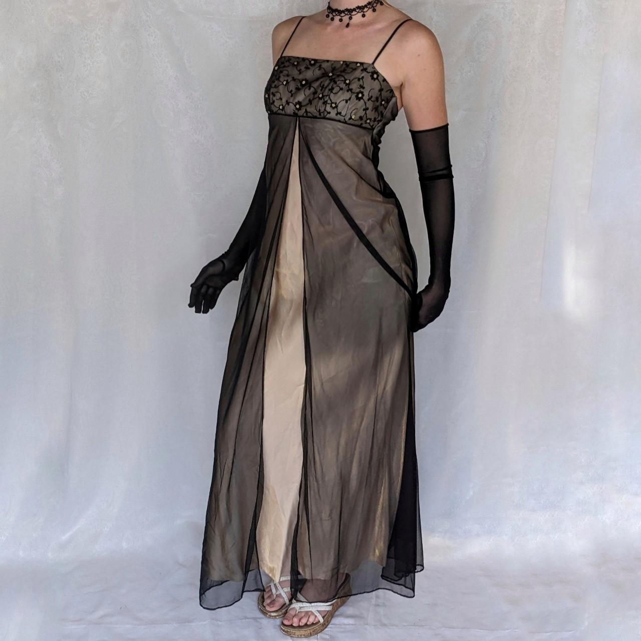 Black gold vintage fashion exquisite embroidery floral beaded long tulle satin ball gown birthday party dress evening dress prom dress nv3907