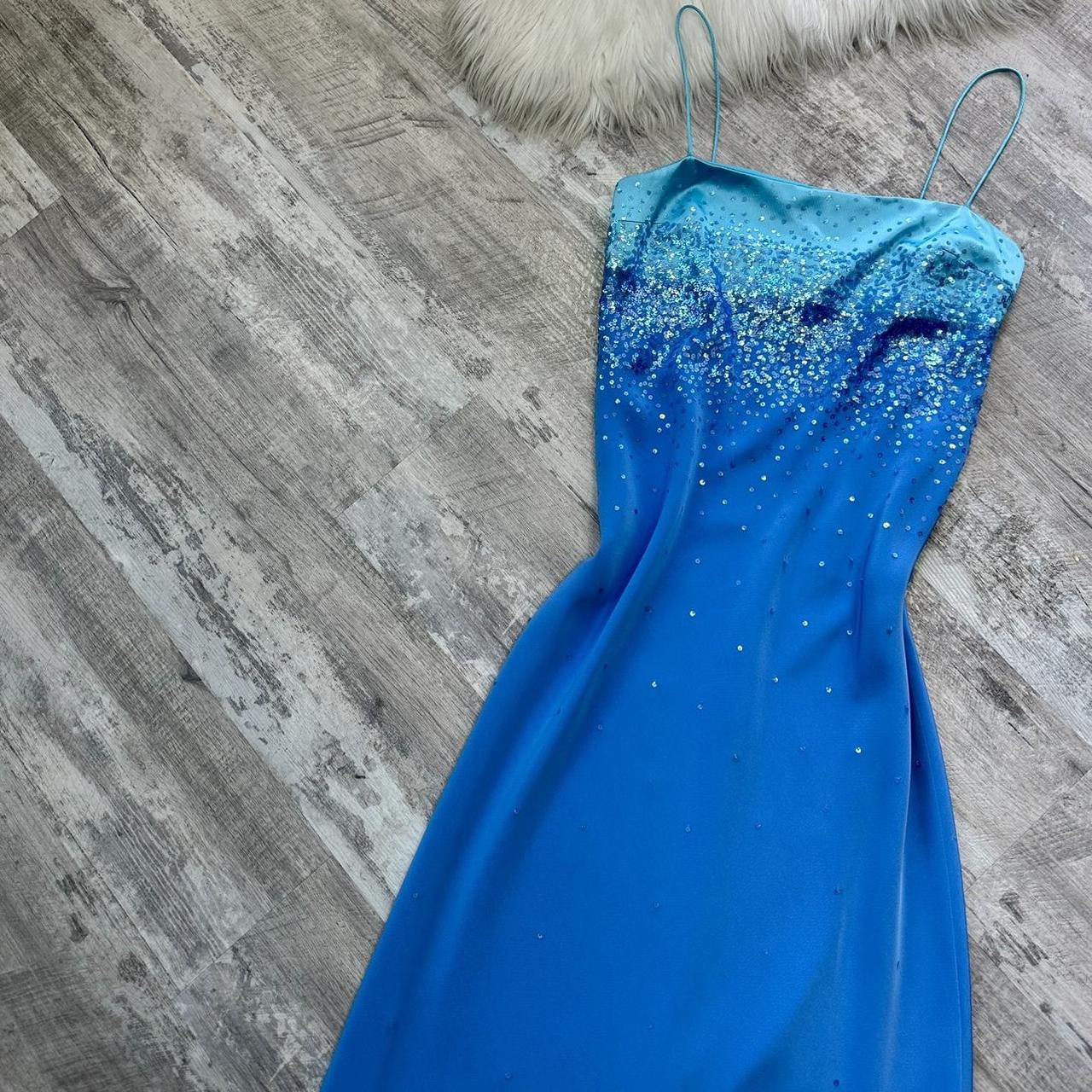 Light blue y2k sequins flowing mini short/long chiffon homecoming dress prom dress evening dress birthday party dress banquet dress nv4565
