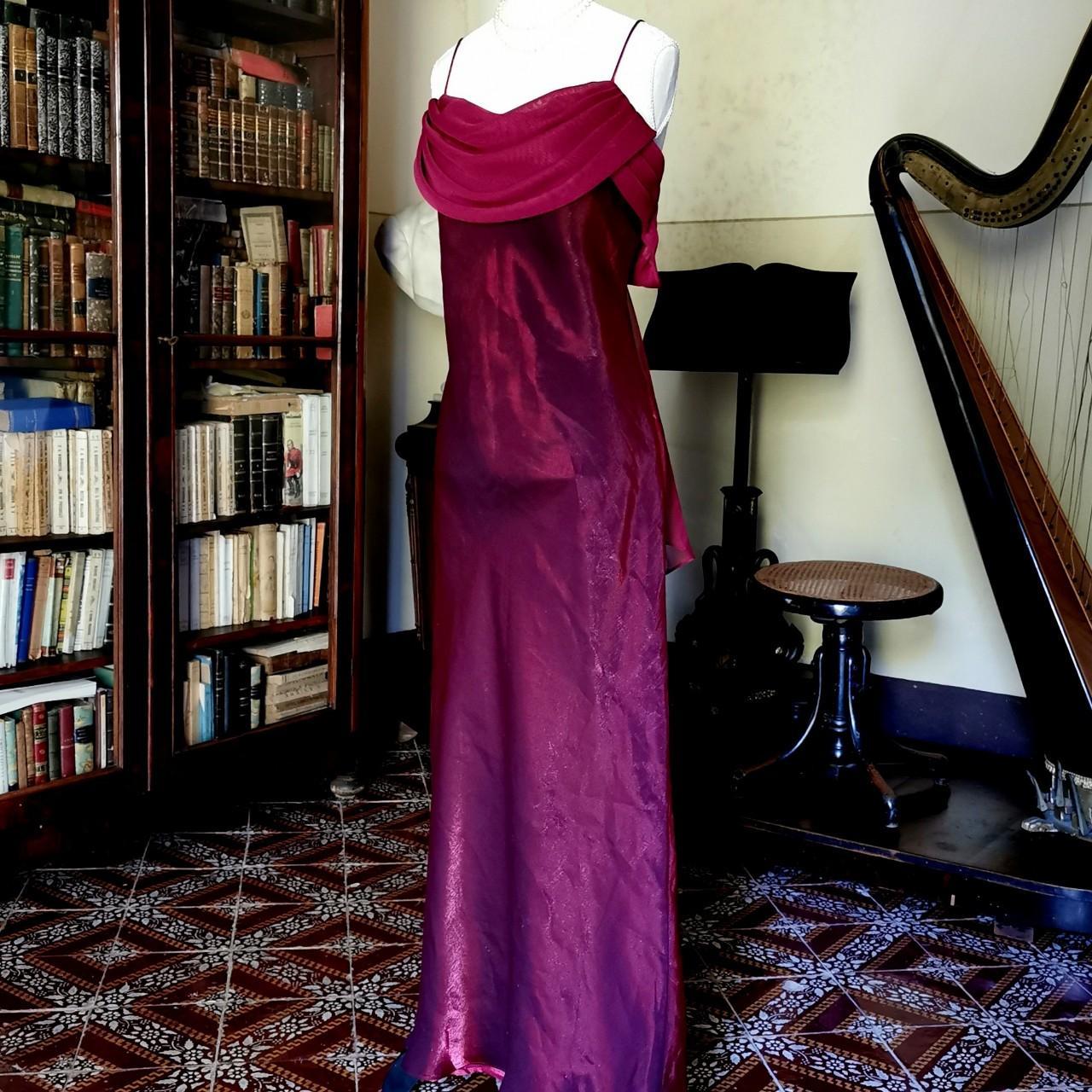 Fuchsia retro fashion elegant spaghetti strap long chiffon ball gown, evening dress, party dress nv3718