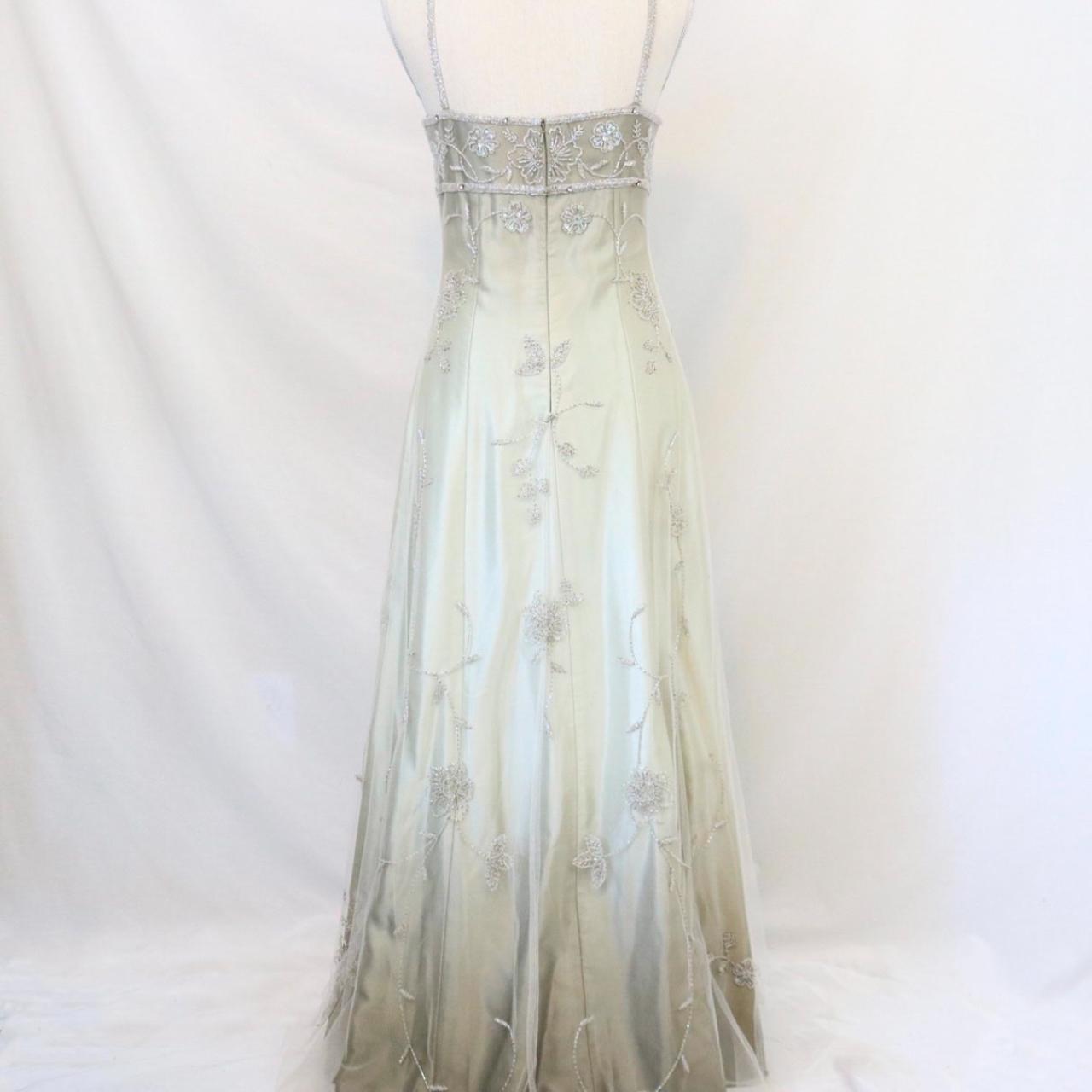 ✨Vintage Champagne Gold Empire Dress High Waist Fairy Long Tulle Formal Prom Dress Evening Gown nv4992