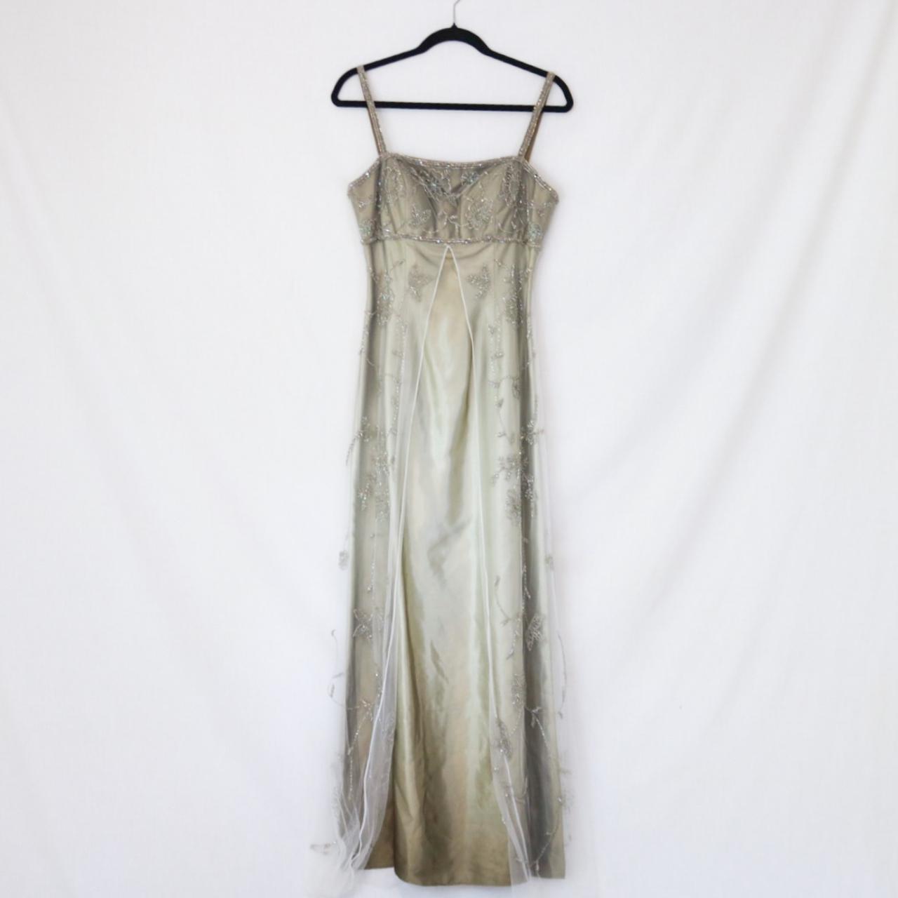 ✨Vintage Champagne Gold Empire Dress High Waist Fairy Long Tulle Formal Prom Dress Evening Gown nv4992