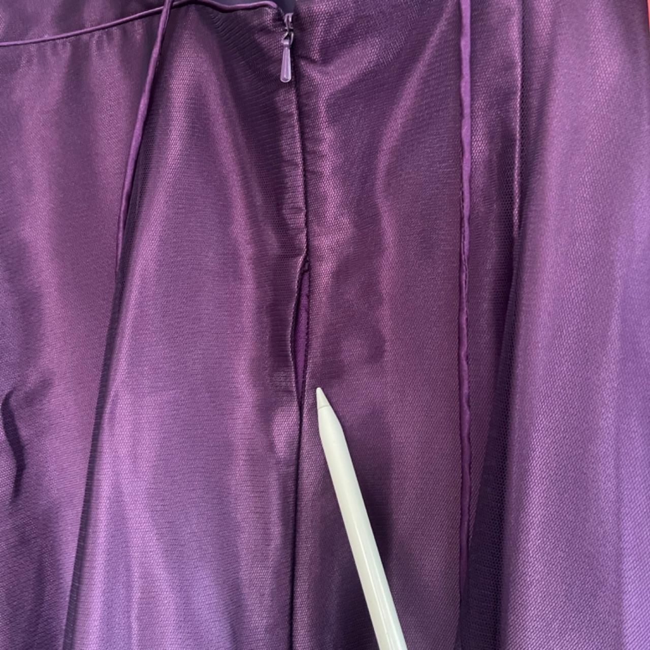 Purple Elegant Fashion Gradient Exquisite Beading Spaghetti Straps Long Tulle Satin Backless Lace-up Ball Gown Evening Dress Party Dress nv3669