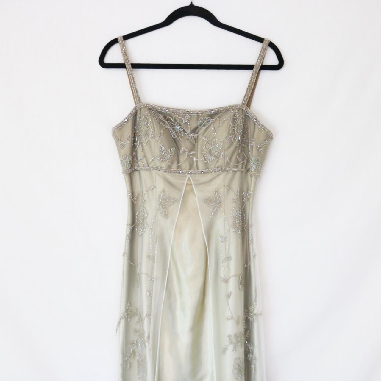 ✨Vintage Champagne Gold Empire Dress High Waist Fairy Long Tulle Formal Prom Dress Evening Gown nv4992