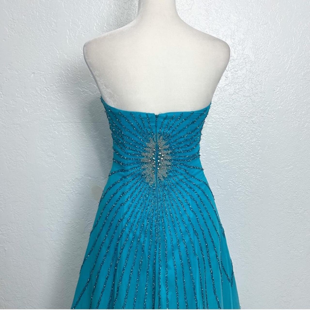 Blue gorgeous shiny exquisite beading elegant long stylish satin chiffon formal prom dress evening gown party dress nv3645