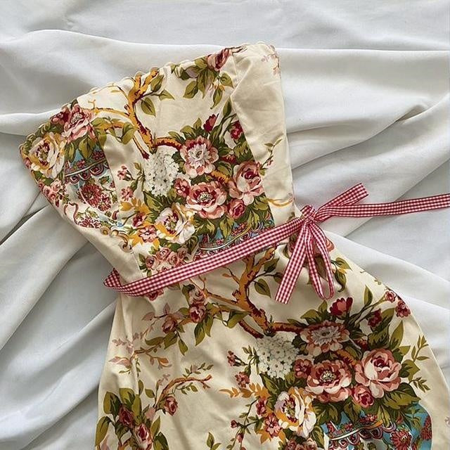 Vintage floral elegant short birthday dress party dress homecoming dress nv4536