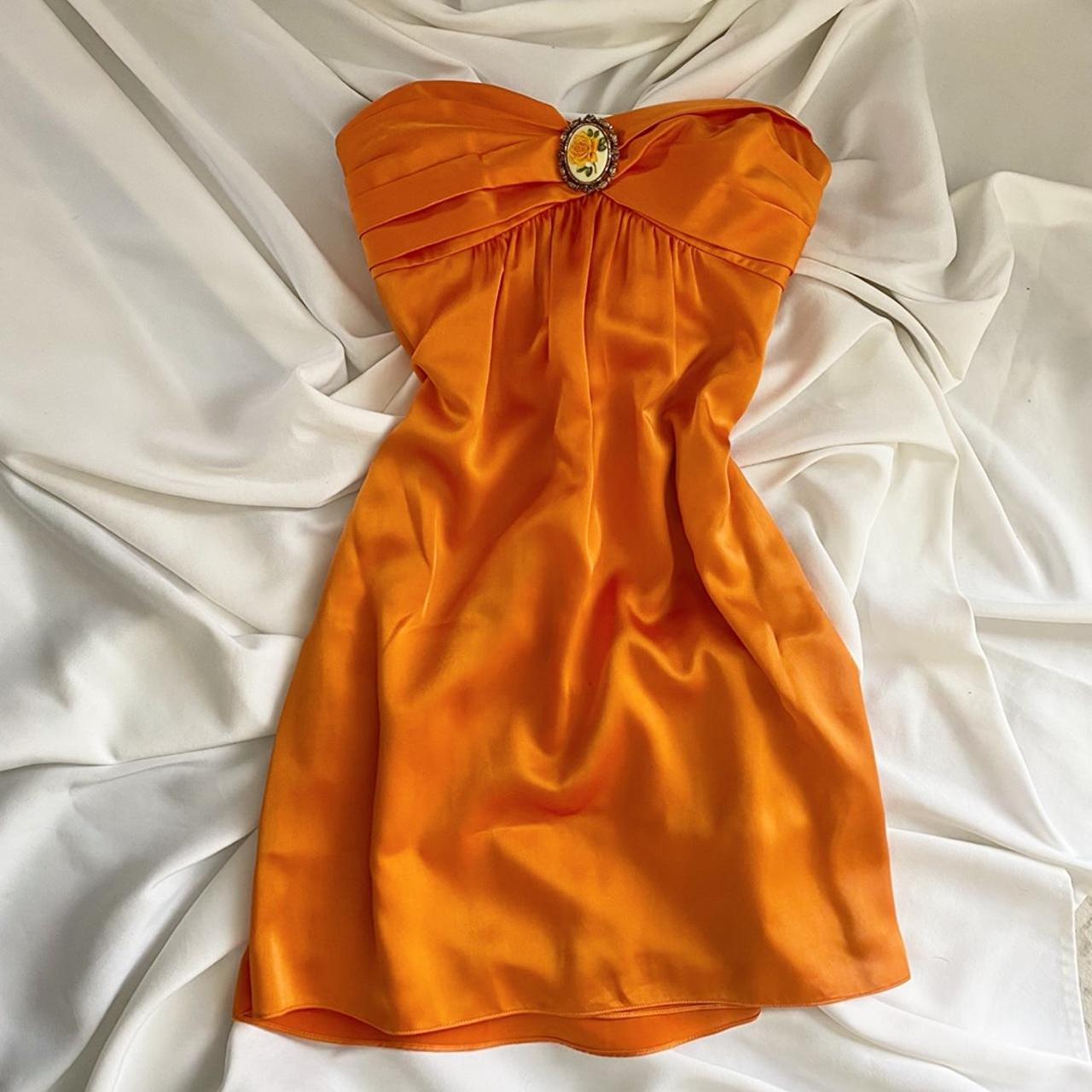 Orange Vintage Rose Elegant short Birthday Dress Party Dress Homecoming Dress Cocktail Dress nv4533