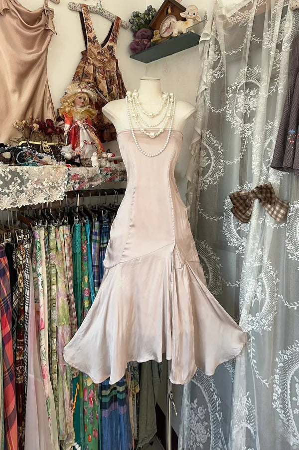 Pink Retro Short Homecoming Dress Birthday Dress Mermaid Off Shoulder nv4295