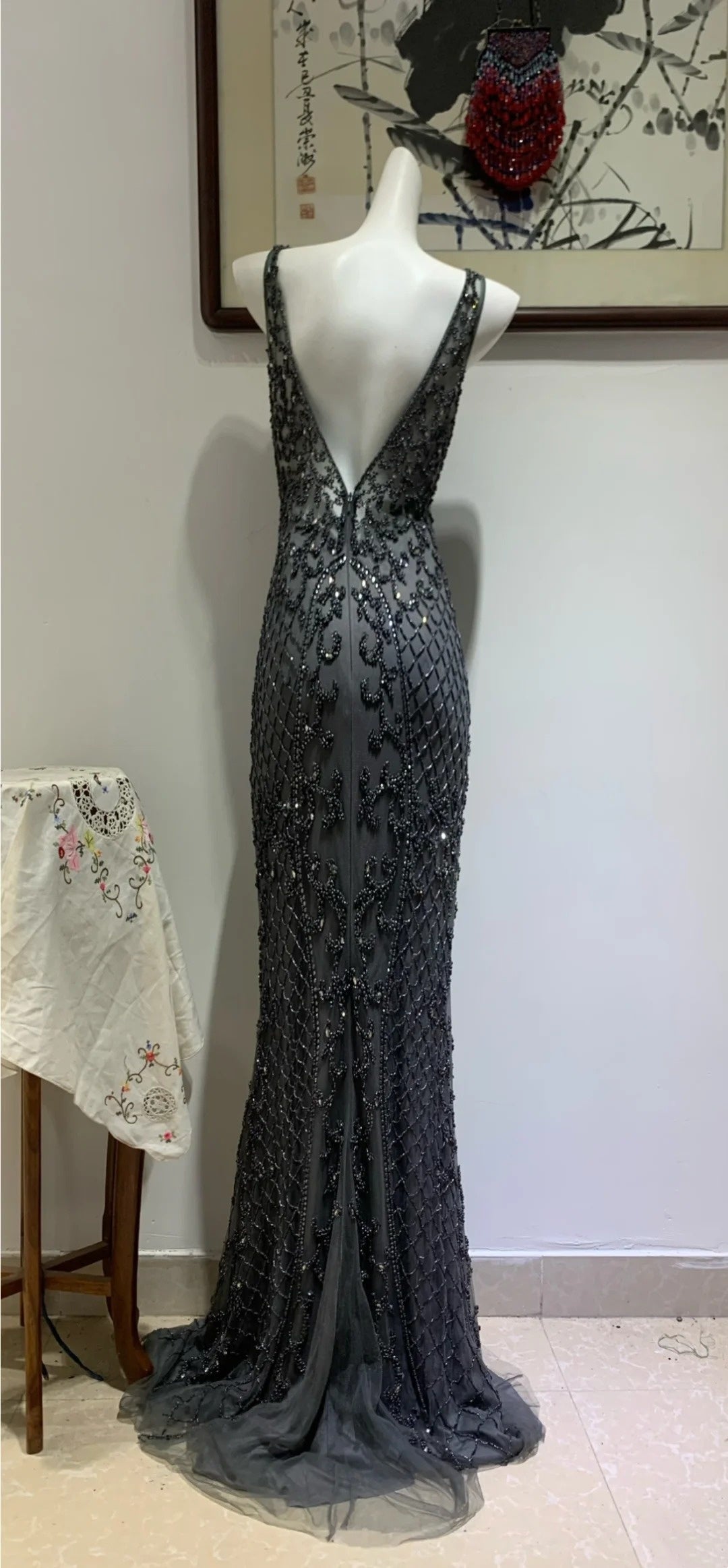 Robe longue de soirée rétro NV6450