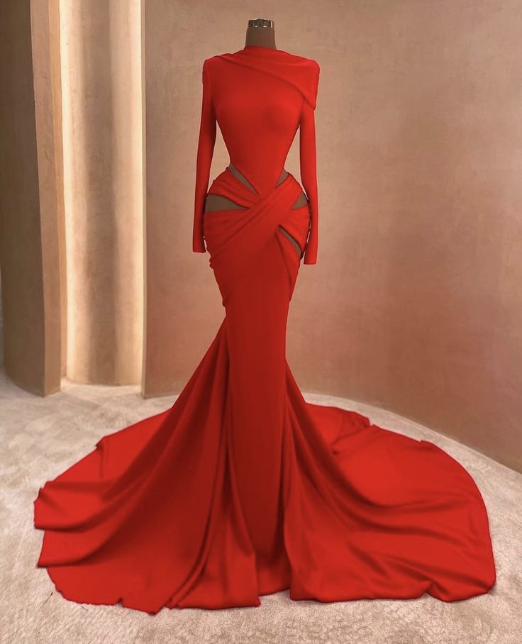 Red fashion tube top Long sleeves/sleeveless long sexy straps elegant trailing ball gown evening dress nv3281