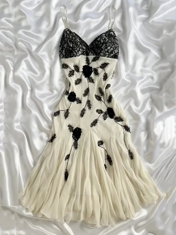 Ivory White Shiny Fashion Exquisite Beaded Lace Spaghetti Straps Long Chiffon Ball Gown Evening Dress Party Dress nv3576