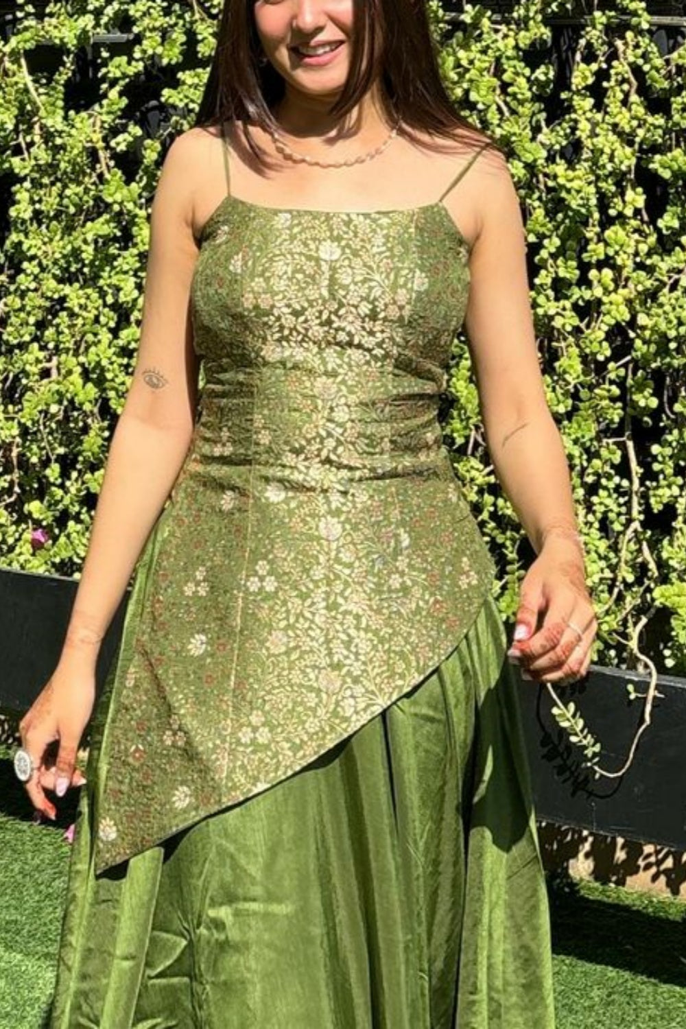 NiceVestidos--Vintage Floral Fashion Elegant Satin Long Prom Dress Graduation Gown NV5852
