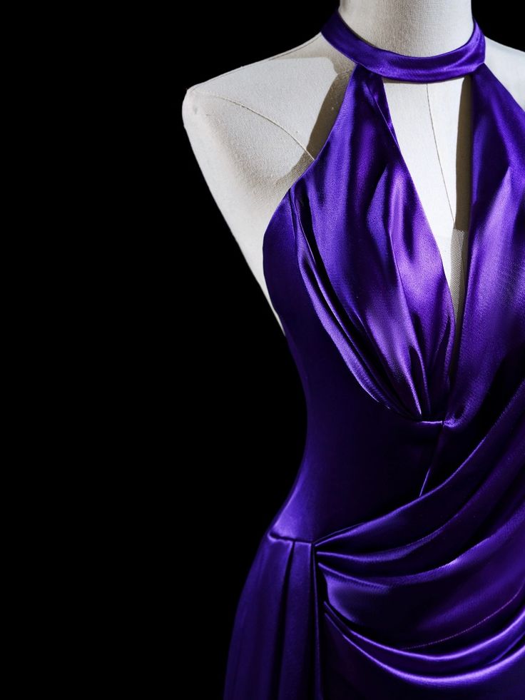 Purple Simple Elegant Satin Long Prom Dress Evening Gown Party Dress nv4256