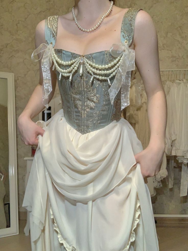 Grün Weiß Vintage Elegante Perlen Trägerlosen Lange Ballkleid Abendkleid Party Kleid nv2599