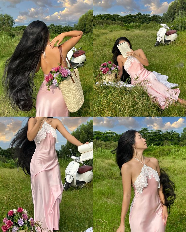 Rosa trägerloses langes Ballkleid aus Spitze und Satin für Hochzeitsgäste, nv2908