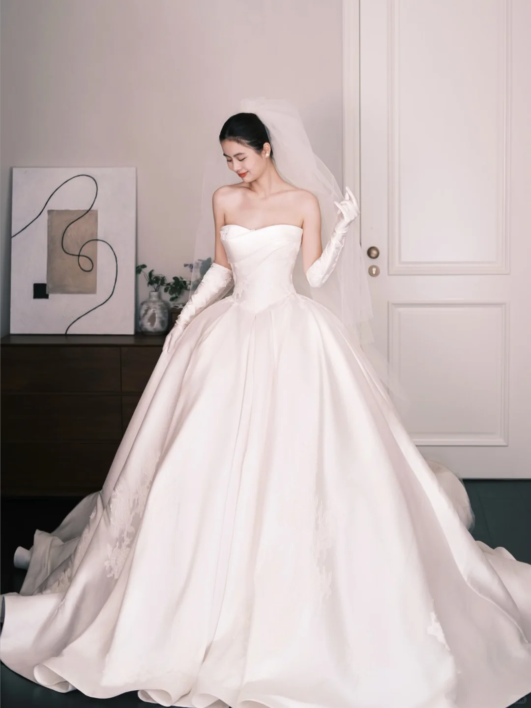 Strapless Sweetheart Satin Ballgown Bridal Wedding Dress NV7339