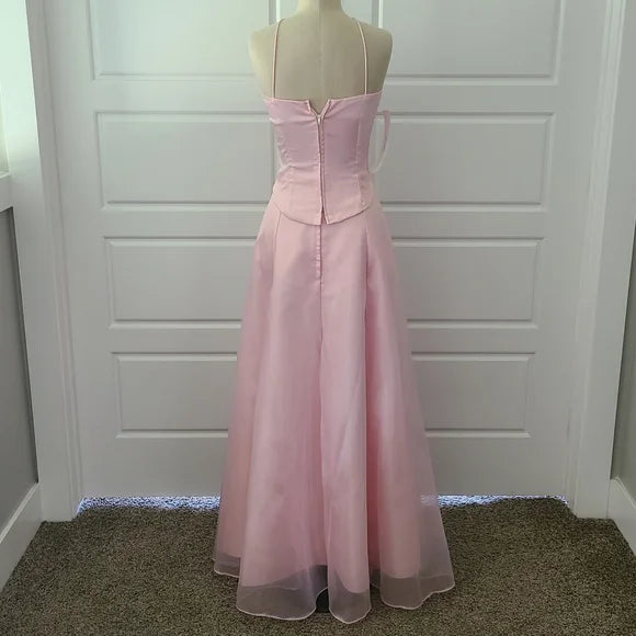 Pink Fashion Embroidered Strap Long Satin Prom Dress Evening Dress Party Dress nv3639