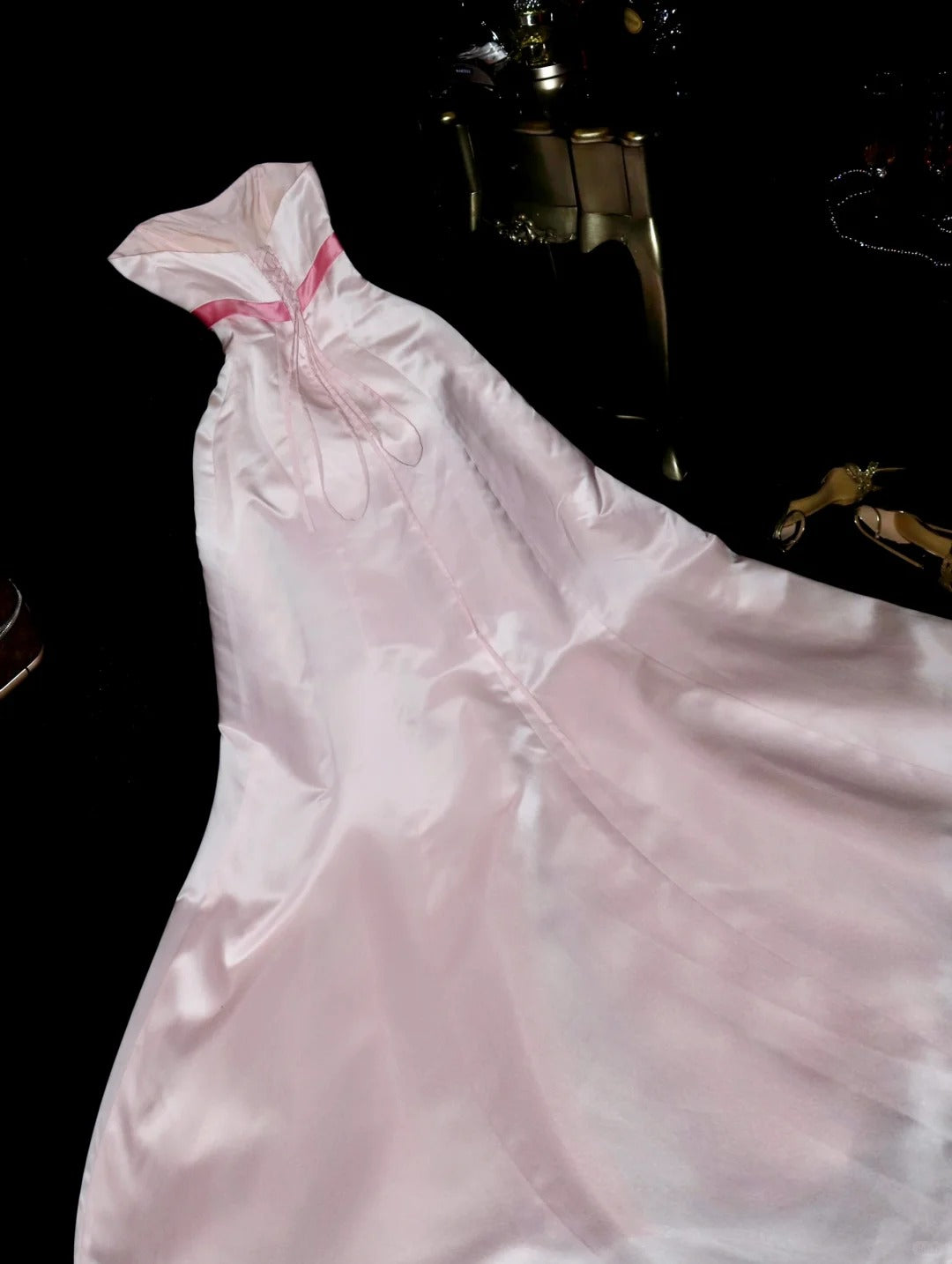 Pink Simple Fashion Homecoming Dress Long Satin Prom Dress Evening Dress Party Dress nv4313