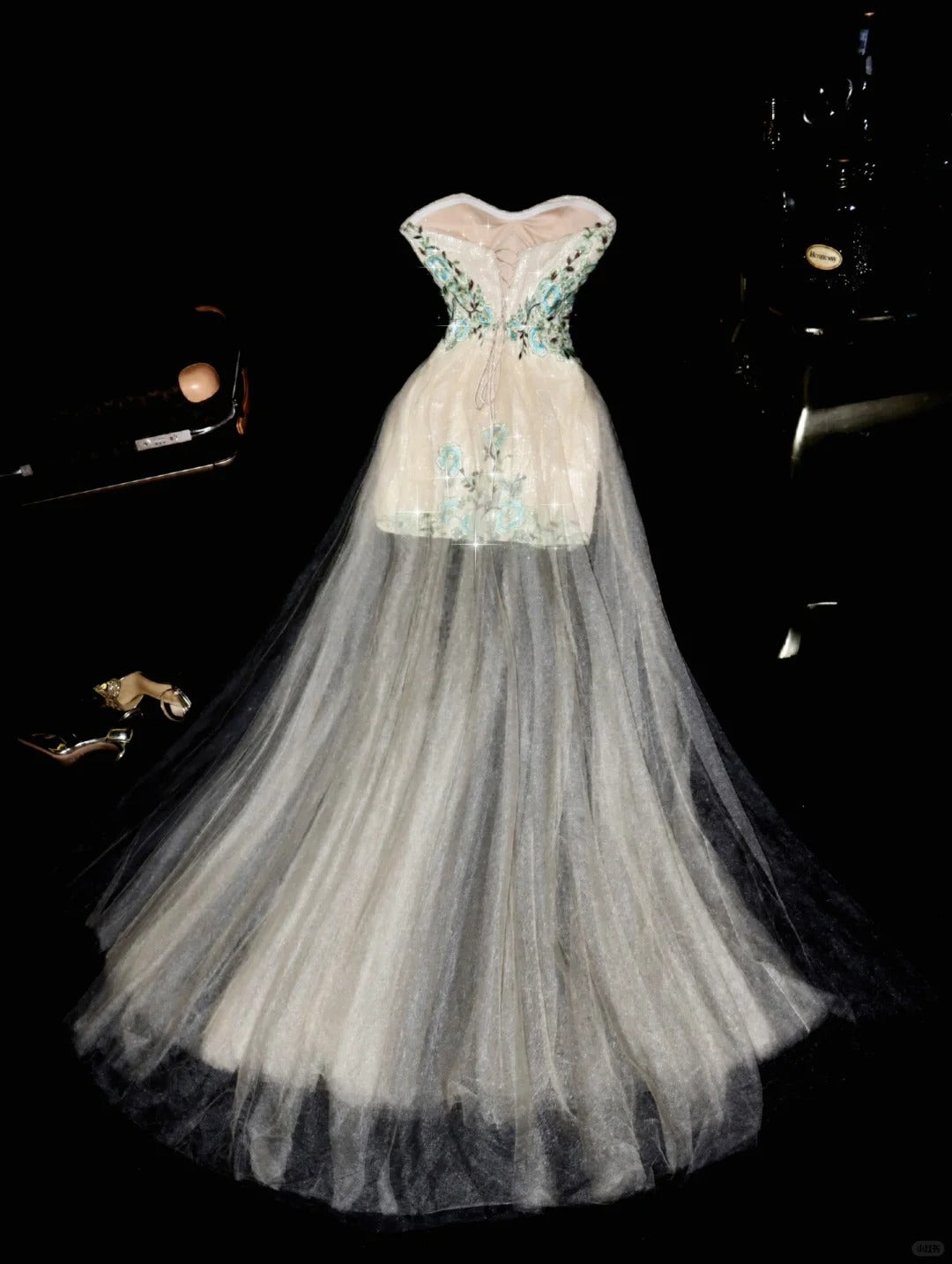 White Beaded Fashion Homecoming Dress Long/Short Tulle Prom Dress Evening Dress Party Dress nv4314
