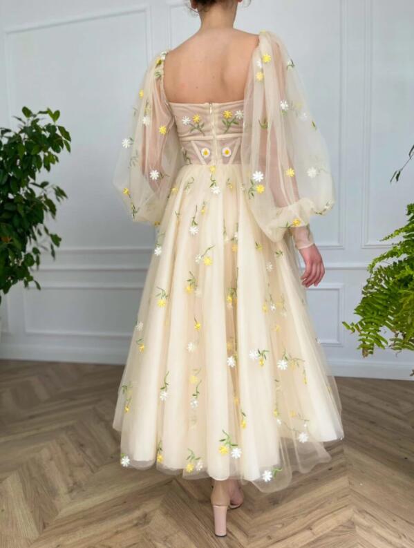 Long Ball Gown Tulle Dress Wedding Tea Dress Corset Dress Princess Dress short prom Dress Minimalist Wedding Dress nv82