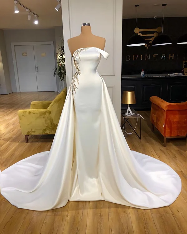 Robe de bal longue blanche nv459