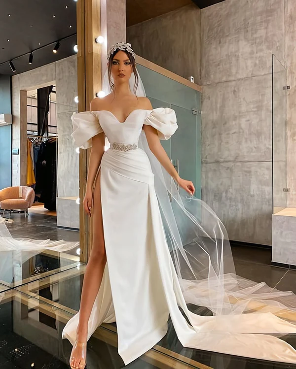 Charming Prom Dresses White wedding dress nv492