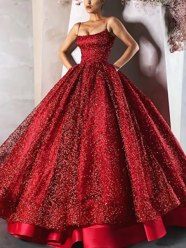 Robe de soirée luxueuse en satin avec bretelles spaghetti et paillettes, longueur au sol, sans manches, nv396