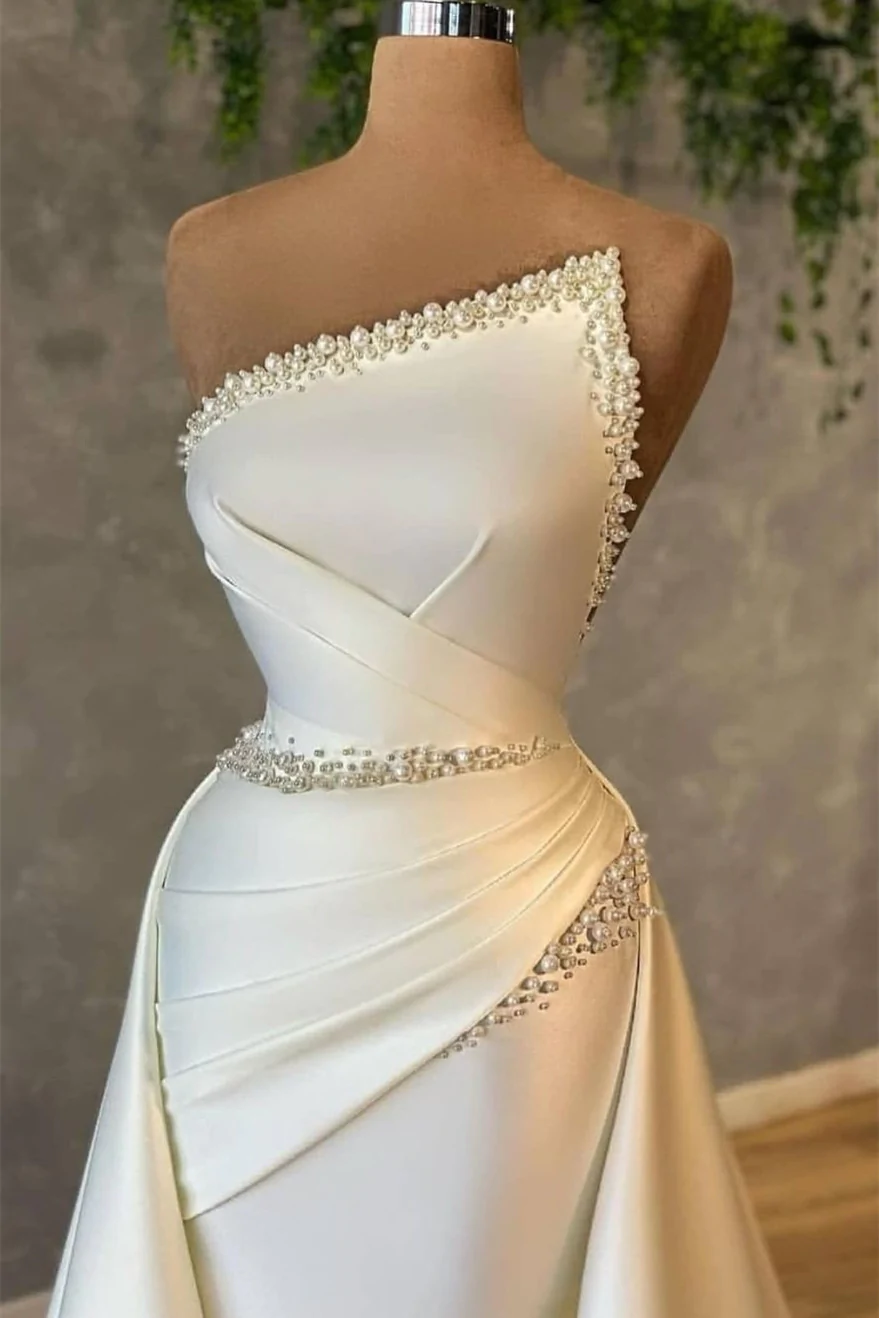 Robe de bal asymétrique en forme de A, longueur au sol, dos nu, sans manches, avec perles, nv171