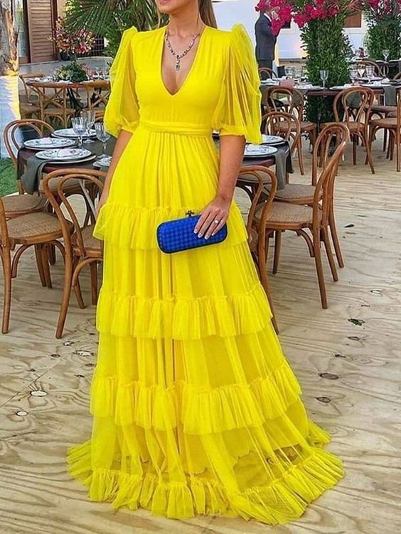 Colourful long floor length evening prom dress nv63